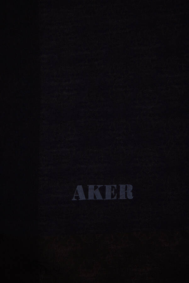 Lacivert 75X190 CM Monogram Jakar Şal - 2