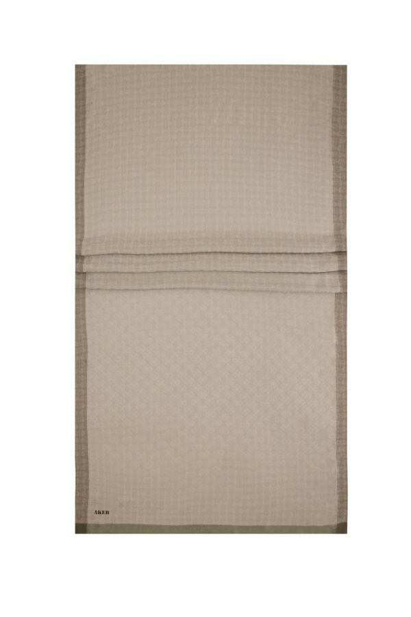 Kahverengi 75X190 CM Monogram Jakar Şal - Aker