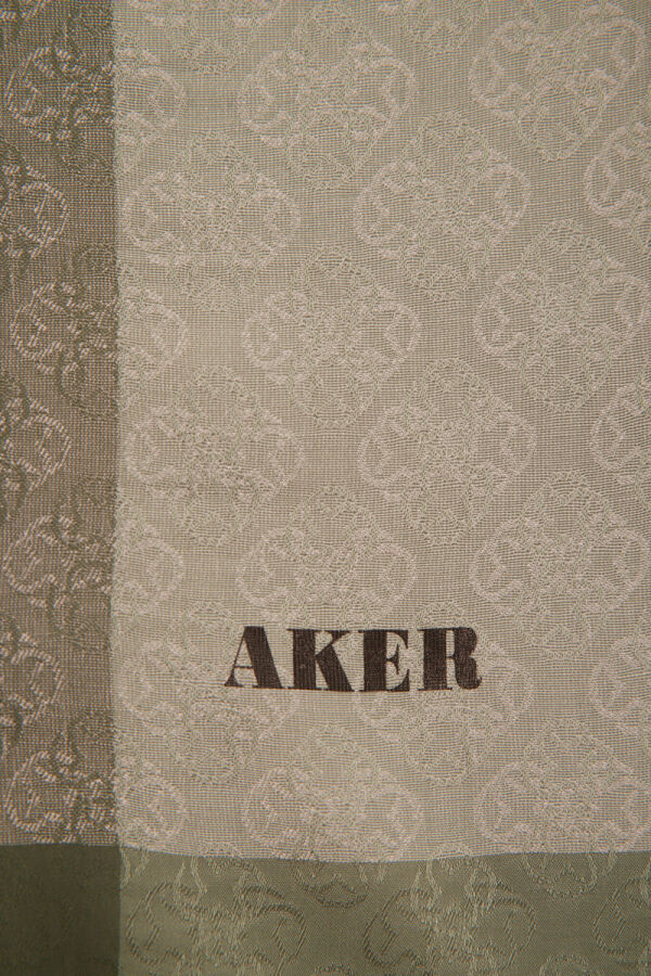 Kahverengi 75X190 CM Monogram Jakar Şal - 4