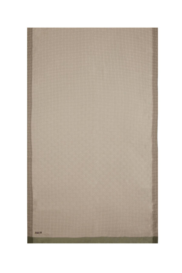 Yeşil 75X190 CM Monogram Jakar Şal - 3