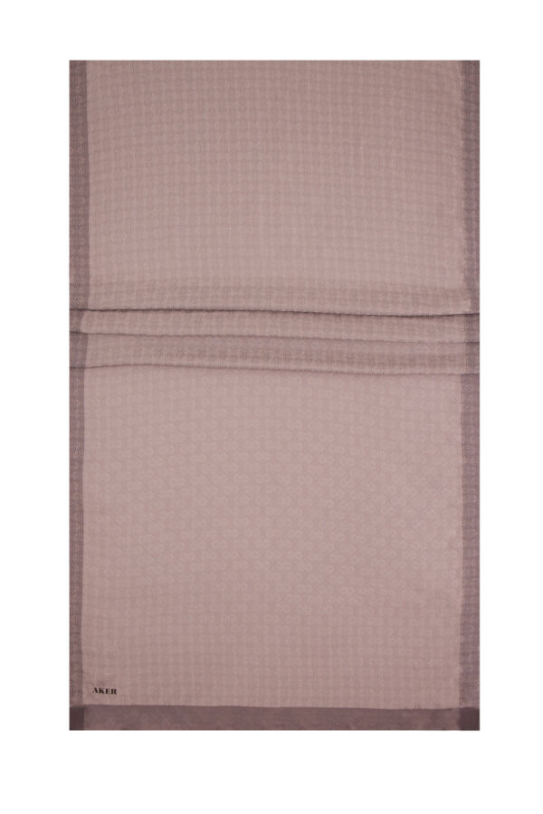 Gri 75X190 CM Monogram Jakar Şal - Aker (1)