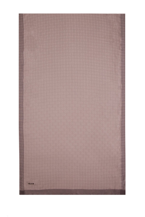 Gri 75X190 CM Monogram Jakar Şal - 4