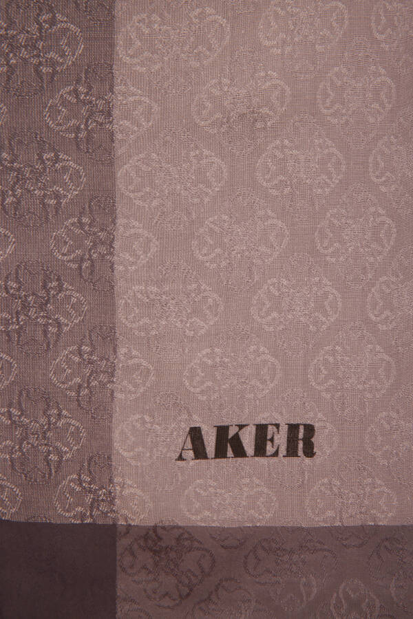 Renkli 75X190 CM Monogram Jakar Şal - 4