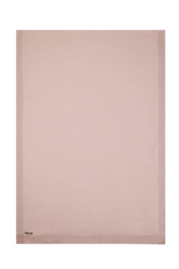 Ekru 75X190 CM Monogram Jakar Şal - 1