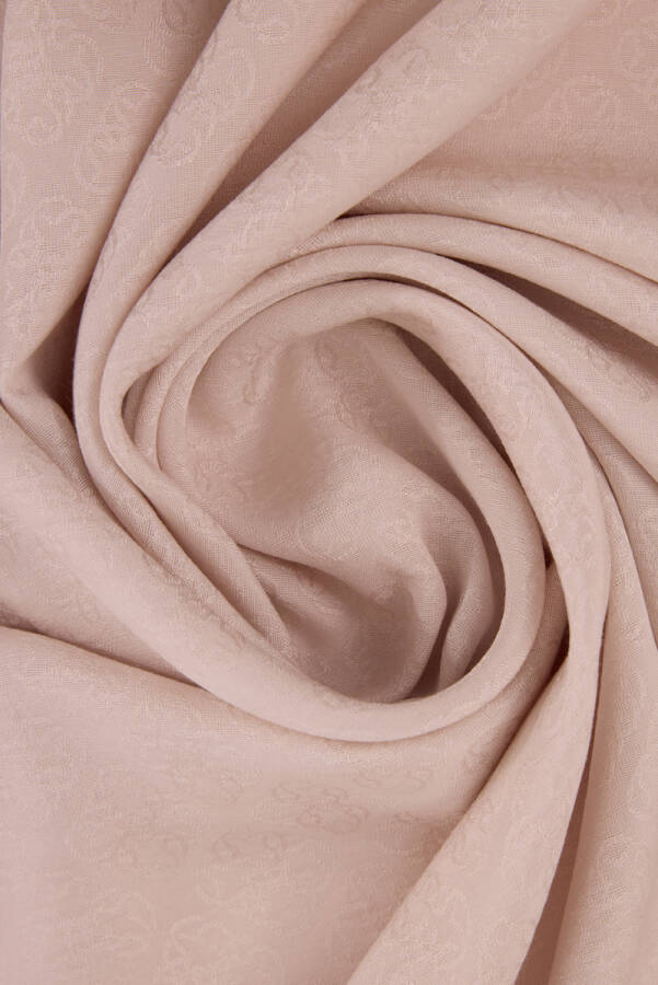 Ekru 75X190 CM Monogram Jakar Şal - 3