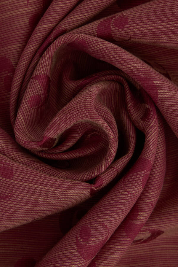 Renkli 75X200 B. Logolu İpek Koton Jakar Şal - Cacharel (1)