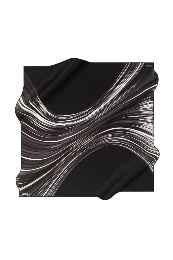 Renkli 90X90 Aker İpek Krep Saten Eşarp - 1