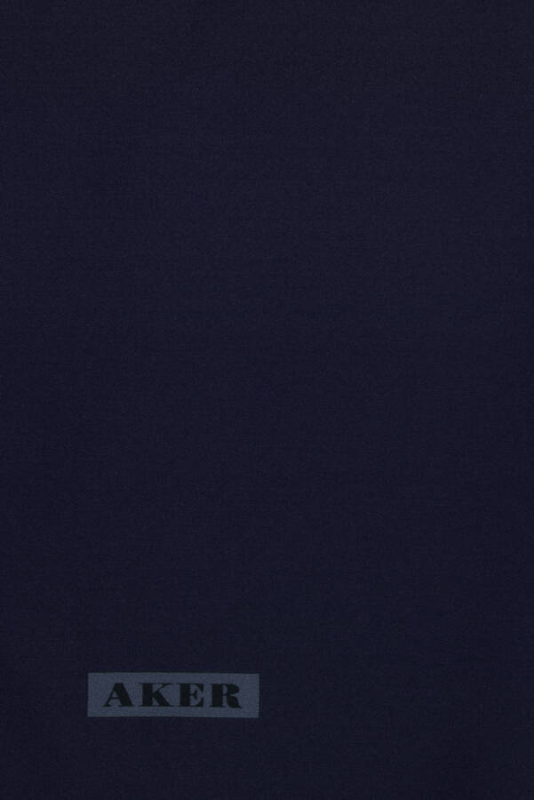 Lacivert 90X90 İpek Krep Saten Eşarp - 2