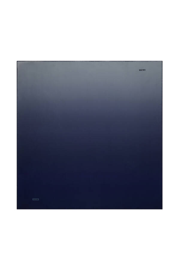 Lacivert 90X90 İpek Krep Saten Eşarp - 1