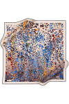 Leopar Desenli 90X90 Aker İpek Krep Saten Eşarp 
