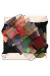 Geometrik Desenli 90X90 Aker İpek Tivil Eşarp 