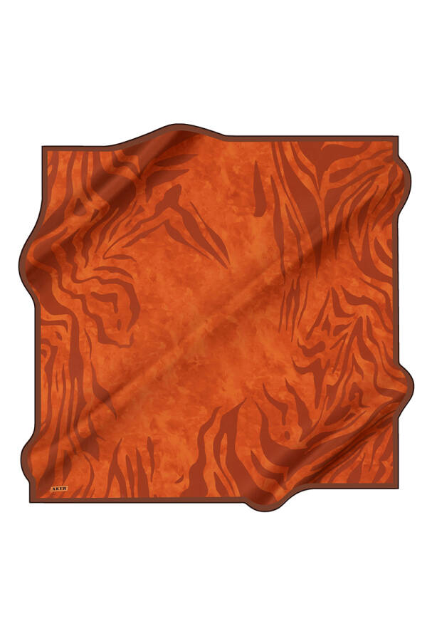 Renkli 90X90 Aker İpek Tivil Eşarp - 1