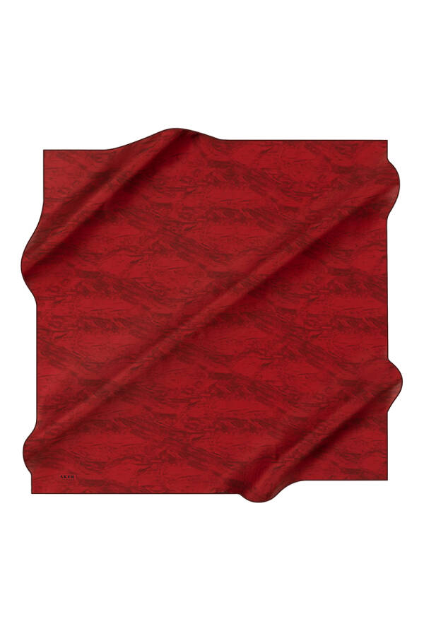 Renkli 90X90 Aker İpek Tivil Eşarp - 1