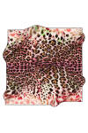 Leopar Desenli 90X90 Aker İpek Tivil Eşarp 