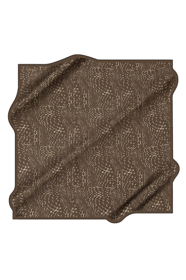 Geometrik Desenli 90X90 İpek Tivil - 1