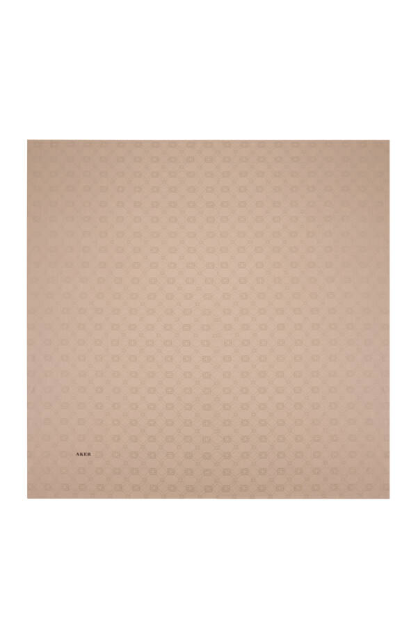 Logo Desenli 90X90 AKER LOGOLU İPEK KOTON - Aker