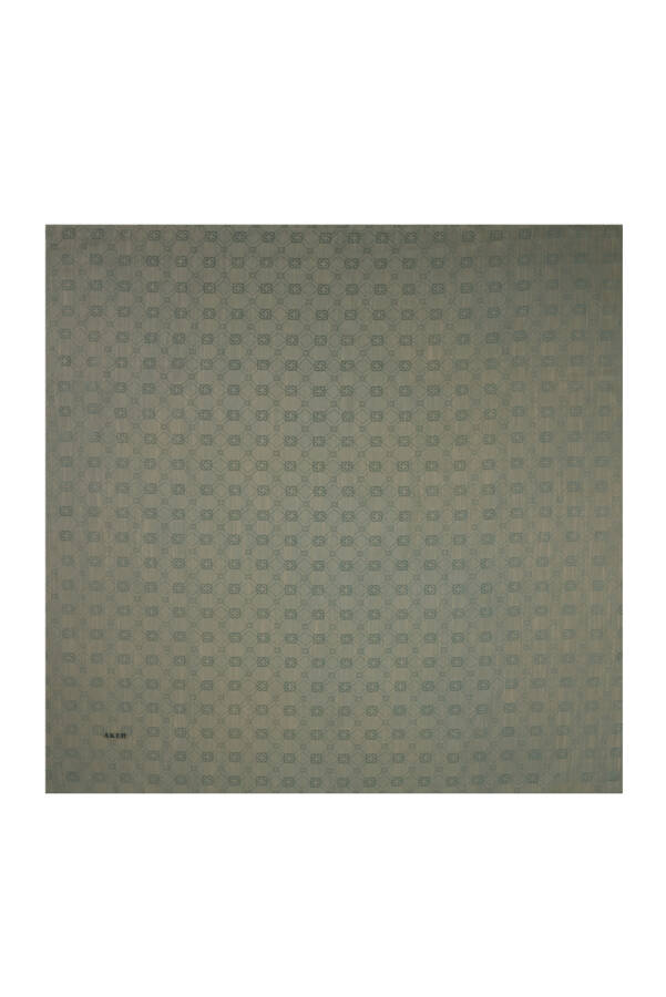 Logo Desenli 90X90 AKER LOGOLU İPEK KOTON - 1