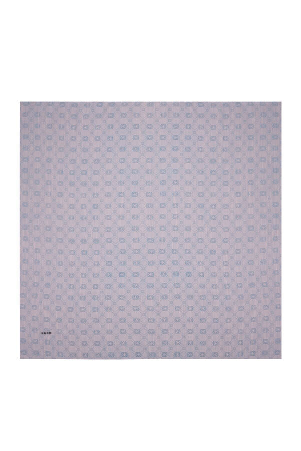 Logo Desenli 90X90 AKER LOGOLU İPEK KOTON - Aker