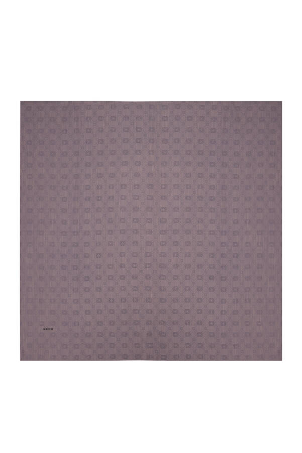 Logo Desenli 90X90 AKER LOGOLU İPEK KOTON - Aker