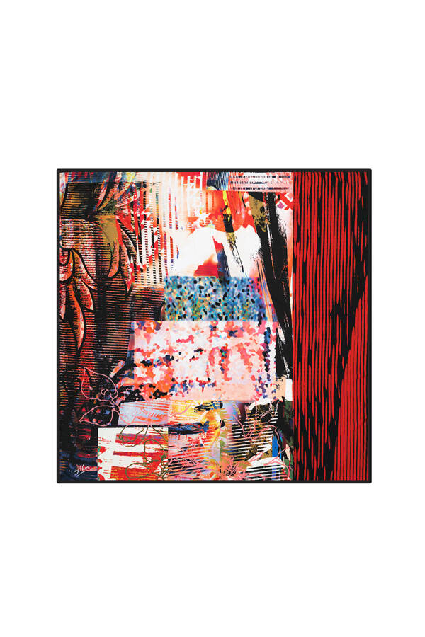 Geometrik Desenli 90X90 Aker Polyester Tivil - 1