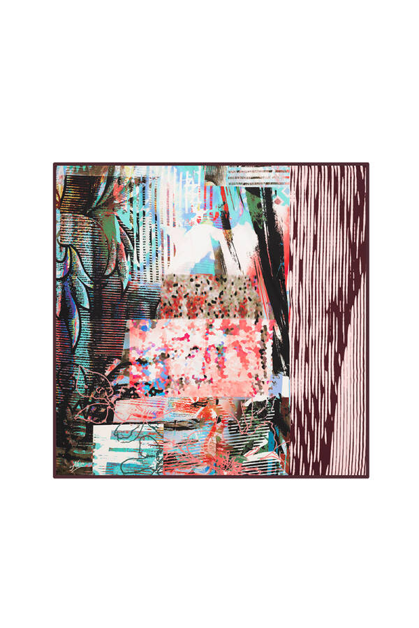 Geometrik Desenli 90X90 Aker Polyester Tivil - 1