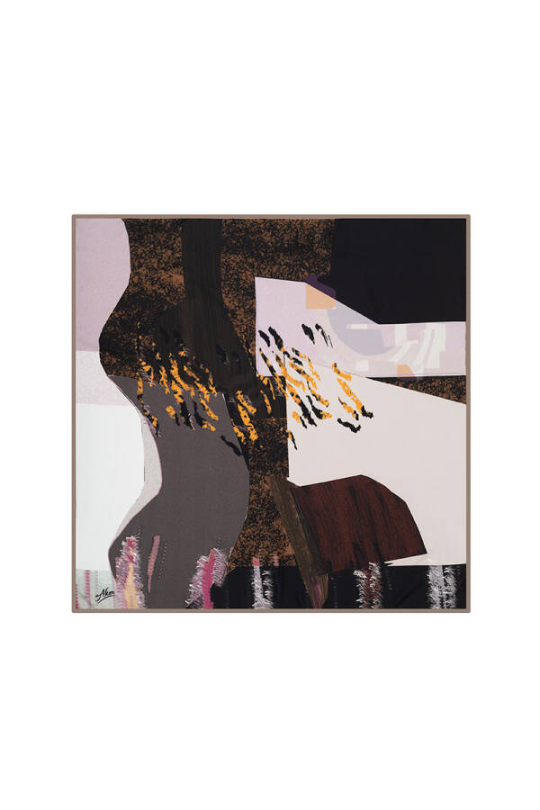 Geometrik Desenli 90X90 Aker Polyester Tivil - 1