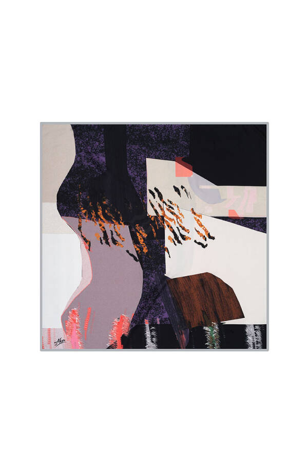 Geometrik Desenli 90X90 Aker Polyester Tivil - 1