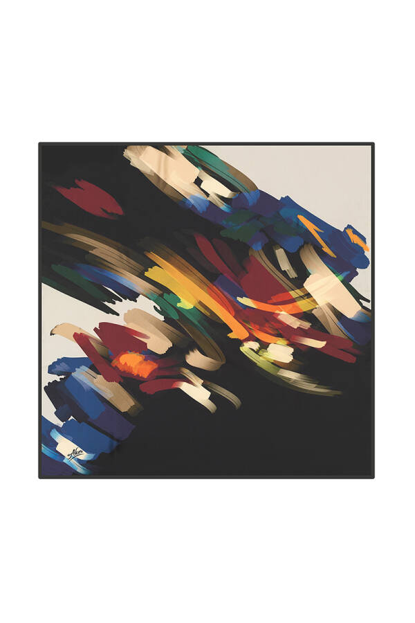 Renkli 90X90 Aker Polyester Tivil - 1