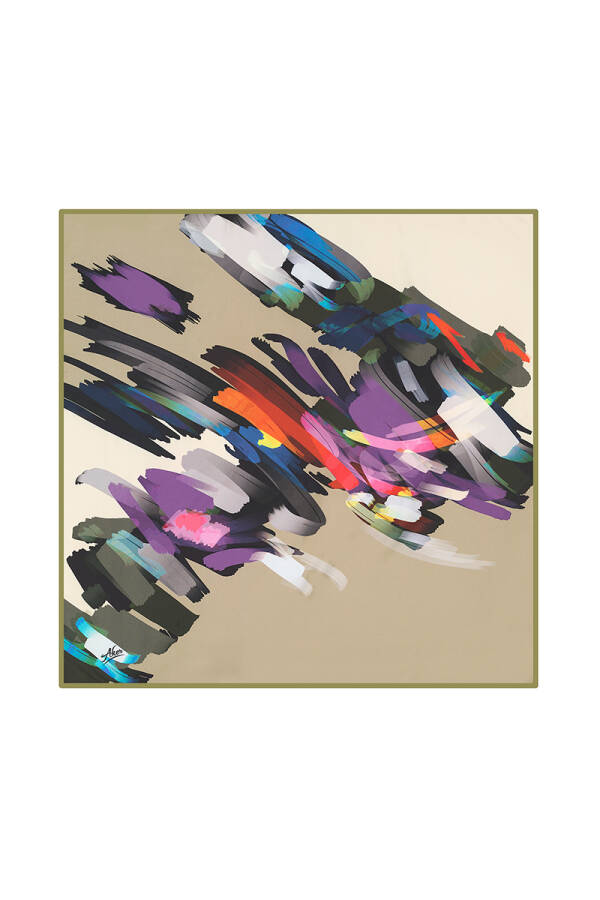 Renkli 90X90 Aker Polyester Tivil - Aker