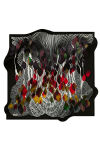 Çiçek Desenli 90X90 Polyester Twill Eşarp 
