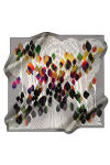 Çiçek Desenli 90X90 Polyester Twill Eşarp - 1