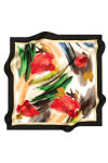 Fırça Desenli 90X90 Polyester Twill Eşarp - 1