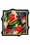 Fırça Desenli 90X90 Polyester Twill Eşarp 