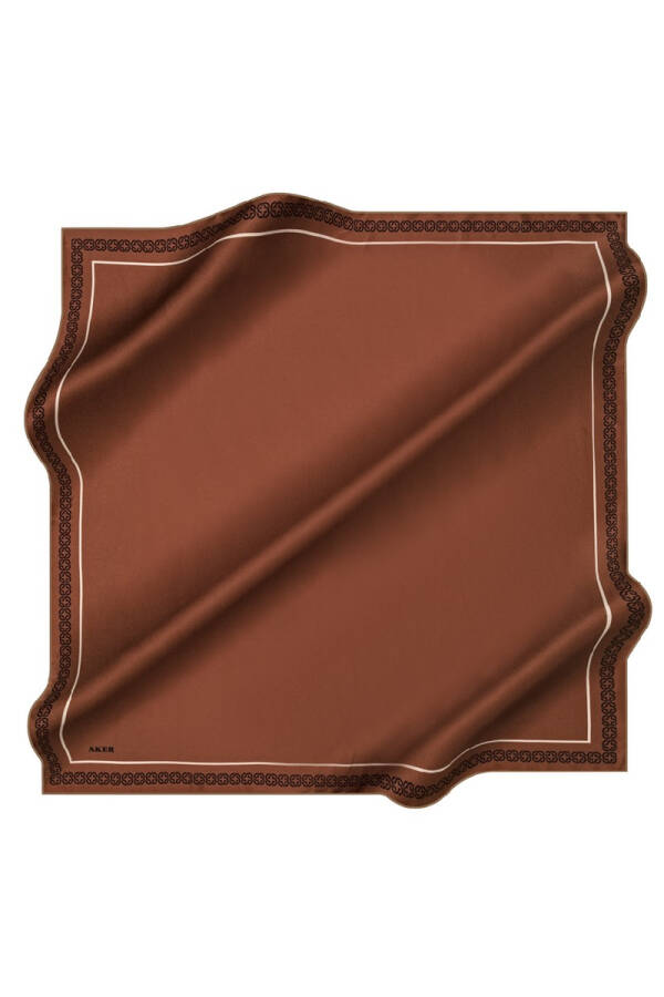 Düz Renk 90X90 Polyester Twill Eşarp - 1