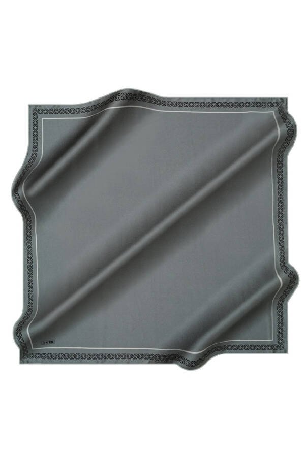 Düz Renk 90X90 Polyester Twill Eşarp - 1