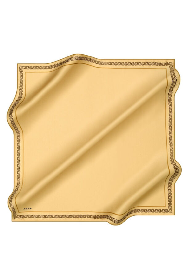 Düz Renk 90X90 Polyester Twill Eşarp - 1