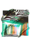 Geometrik Desenli 90X90 Polyester Twill Eşarp - 1