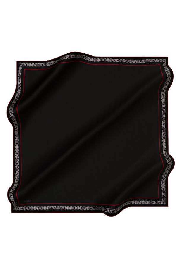 Düz Renk 90X90 Polyester Twill Eşarp - 1