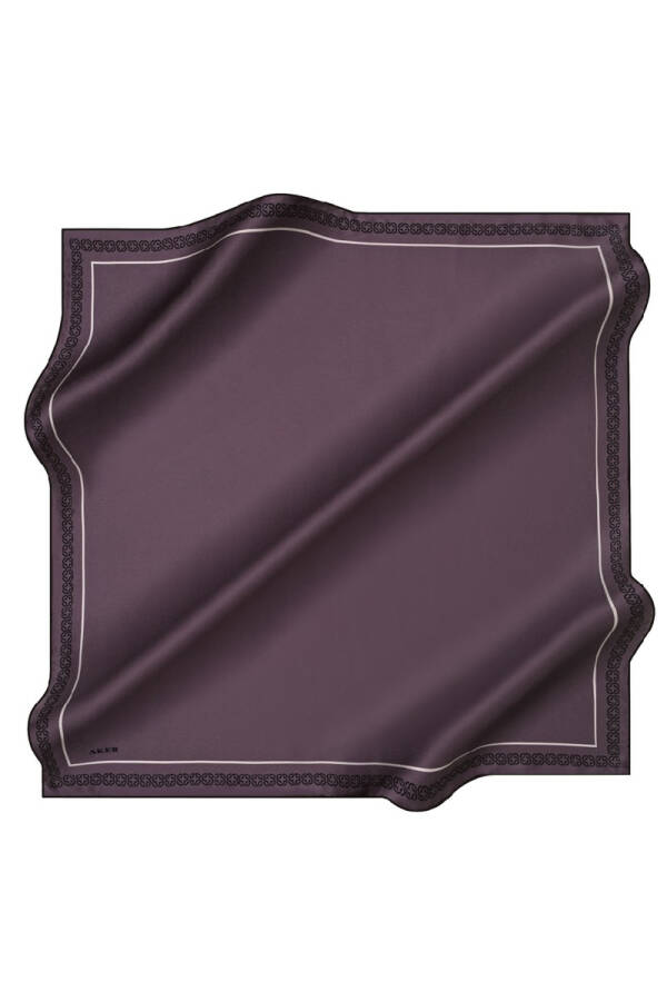 Düz Renk 90X90 Polyester Twill Eşarp - 1