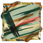 Fırça Desenli 90X90 Polyester Twill Eşarp - 1