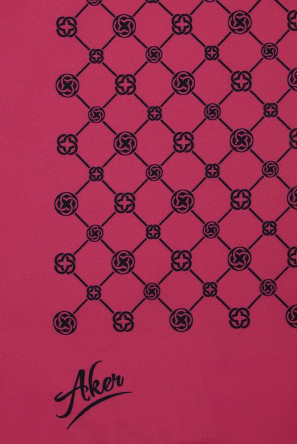 Pembe 90X90 Polyester Twill Eşarp - Aker (1)