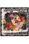 Çiçek Desenli 90X90 Polyester Twill Eşarp 