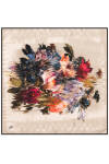 Çiçek Desenli 90X90 Polyester Twill Eşarp 