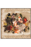 Çiçek Desenli 90X90 Polyester Twill Eşarp 