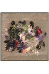 Çiçek Desenli 90X90 Polyester Twill Eşarp 