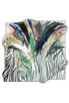 Fırça Desenli 90X90 Aker Polyester Tivil Eşarp 