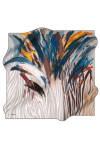 Fırça Desenli 90X90 Aker Polyester Tivil Eşarp 