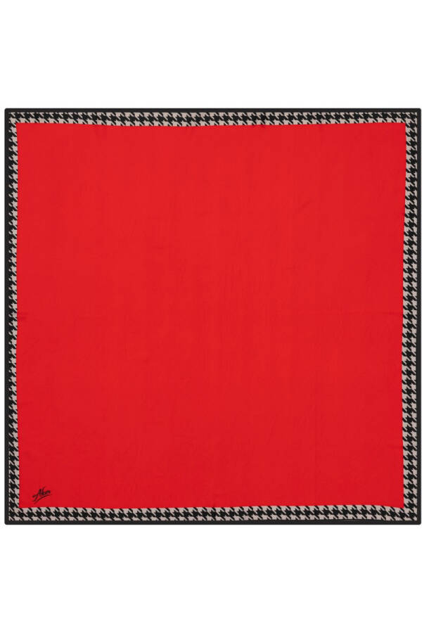 Düz Renk 90X90 Aker Polyester Tivil Eşarp - 1