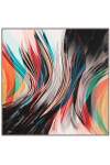 Geometrik Desenli 90X90 Aker Polyester Tivil Eşarp - 1