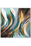 Geometrik Desenli 90X90 Aker Polyester Tivil Eşarp 